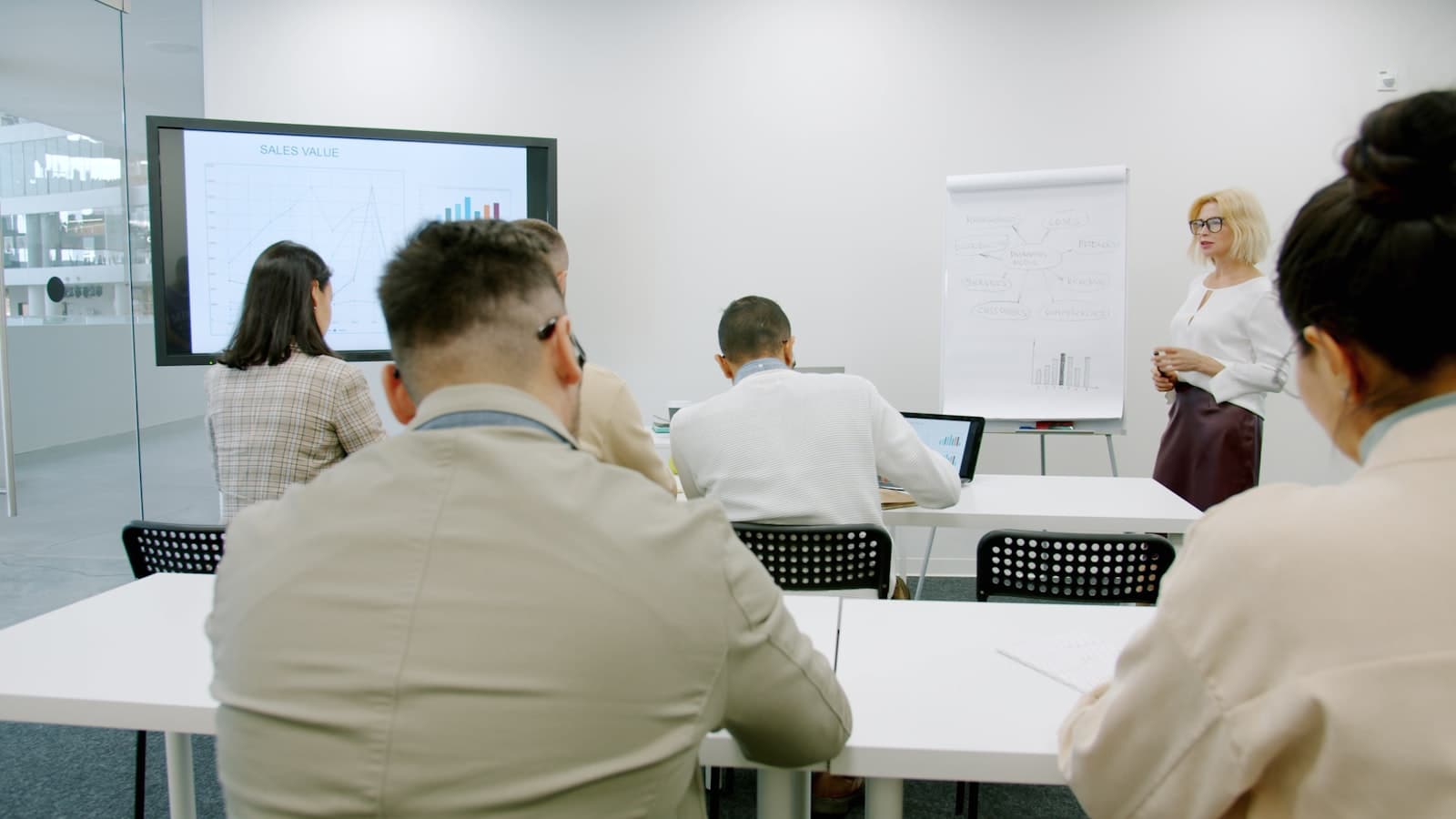 Facilitator leading an in-person training session